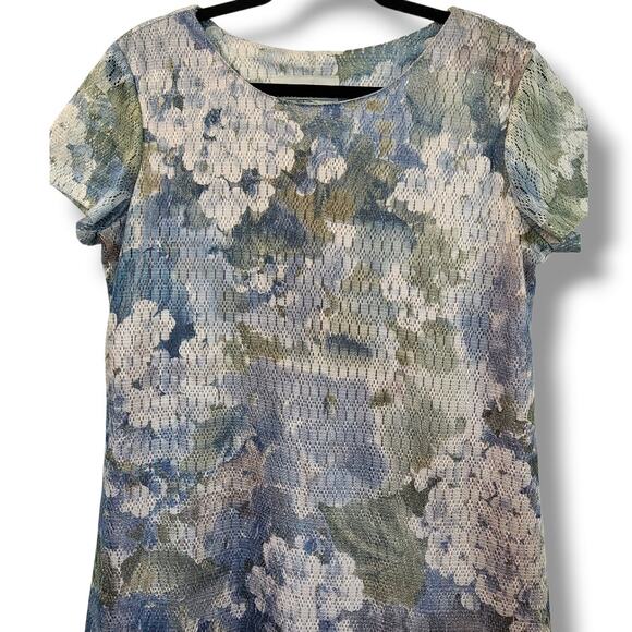 Another Thyme Vintage Floral Lace Overlay Shift Dress Women’s Size 10 - Picture 4 of 6